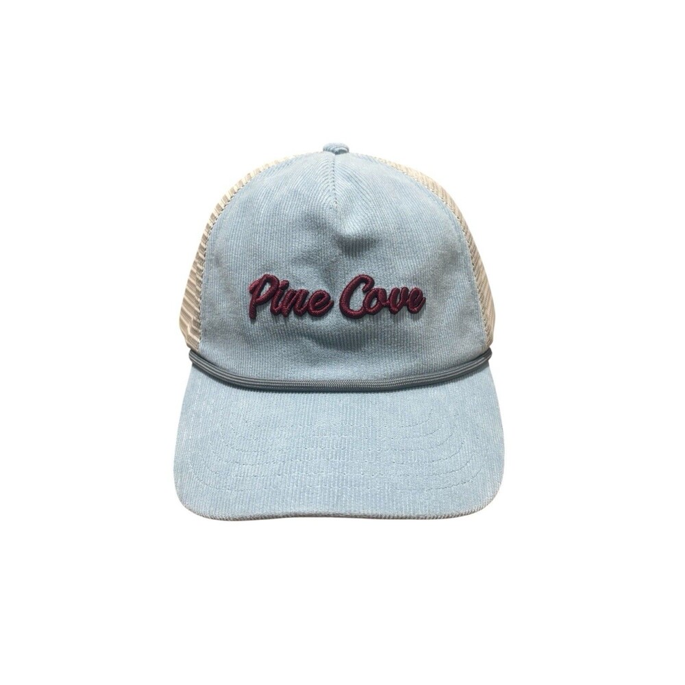 Pine Cove Rope Corduroy Snapback Hat OS Light Blue